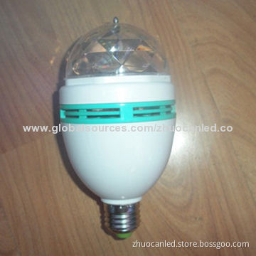 LED rotating full color magic ball, 3W, E27 with 360 beam angle